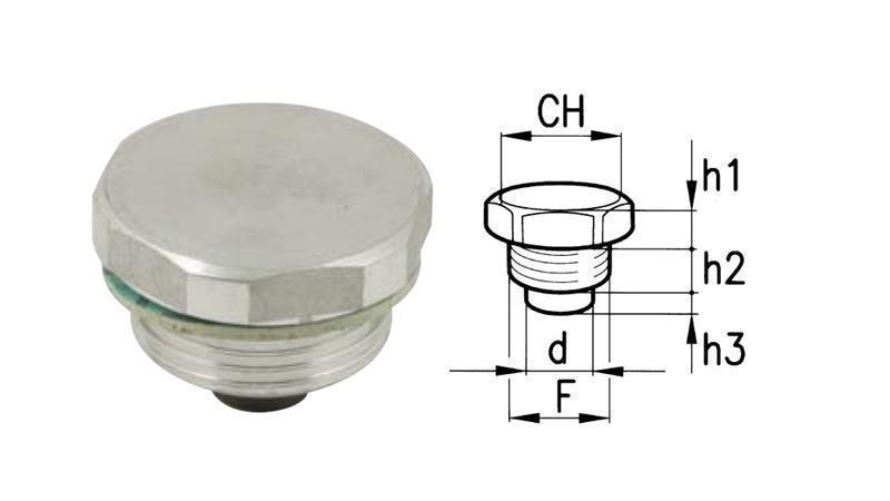 MAGNETE IDRAULICO - TAPPO 3/8