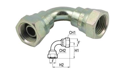 HYDRAULIK ECKE 90° FEMININ-FEMININ 3/8