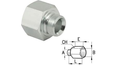 HYDRAULISK ADAPTER HANE-HONA 18x1.5-1/2''