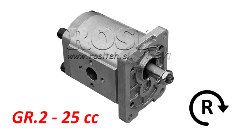 HYDRAULISK PUMP GR.2 25 CC HÖGER - FLANSAR
