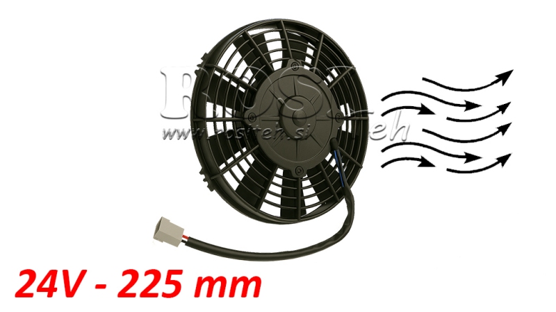 AXIÁLNY VENTILÁTOR 225mm SACÍ 24V