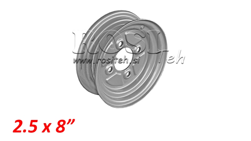 RIM 2.50X8 (PER GOMMA 4.00-8)