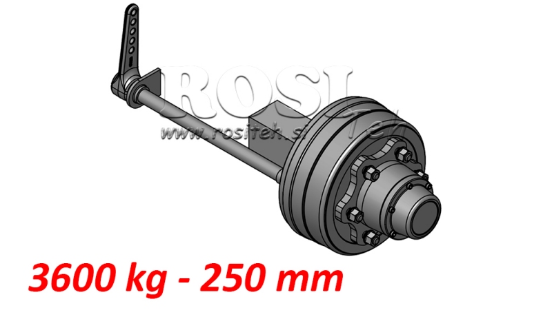 HALVAXEL MED BROMSAR 3.600 KG L.250 MM