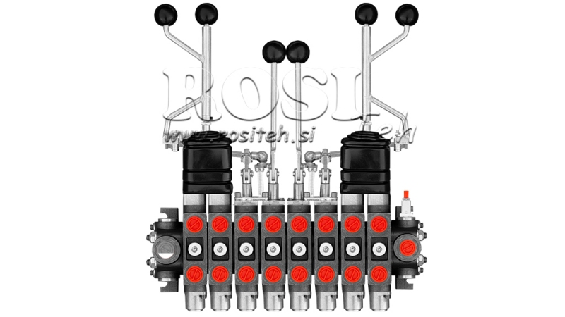 HYDRAULICKÝ VENTIL HIAB 8xPC70 + 2X EURO JOYSTICK 3 POZ