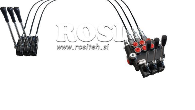 JOYSTICK DVOJNA ROČICA 2 met. HIDRAVLIČNI VENTIL 3xP80 lit.