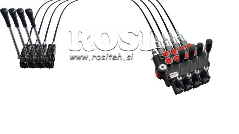 JOYSTICK DVOJNA ROČICA 2 met. HIDRAVLIČNI VENTIL 4xP80 lit.