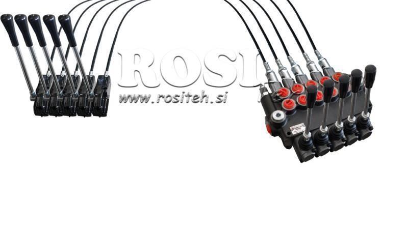 JOYSTICK DVOJNA ROČICA 2,5 met. HIDRAVLIČNI VENTIL 5xP80 lit.
