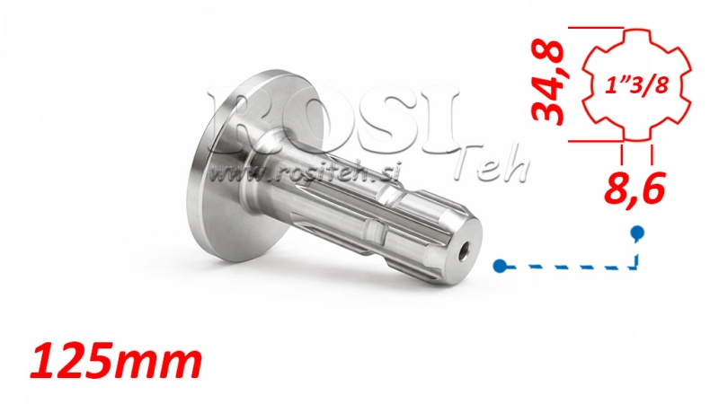 KARDANOVÝ ADAPTÉR S PŘÍRUBOU 1-3/8 (125 mm)