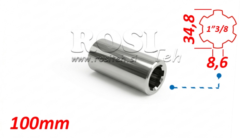 P.T.O. ADAPTERIS 1”3/8 L=100