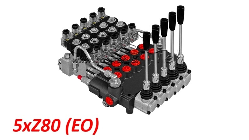 ELEKTRO-MANUELL HYDRAULISK MONOBLOCKVENTIL 5xZ80