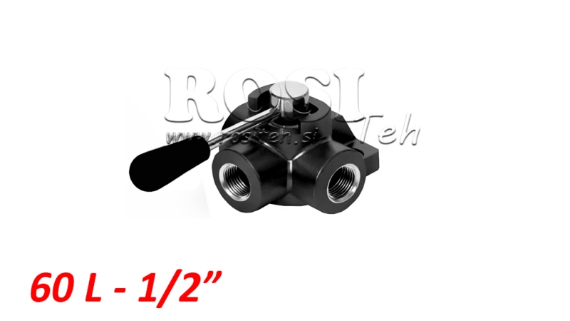 MANUELL 3-VÄGS VENTIL DF 1/2 - 60LIT