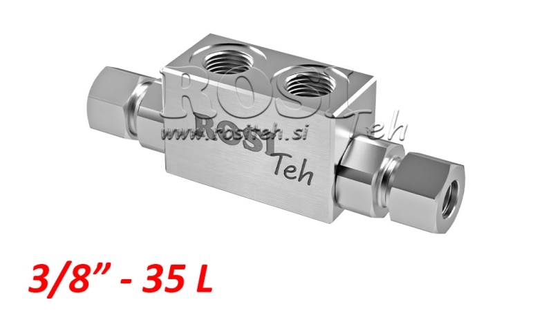 DUBBEL PILOTSTYRD BACKVENTIL VBPDE 3/8 - 35LIT