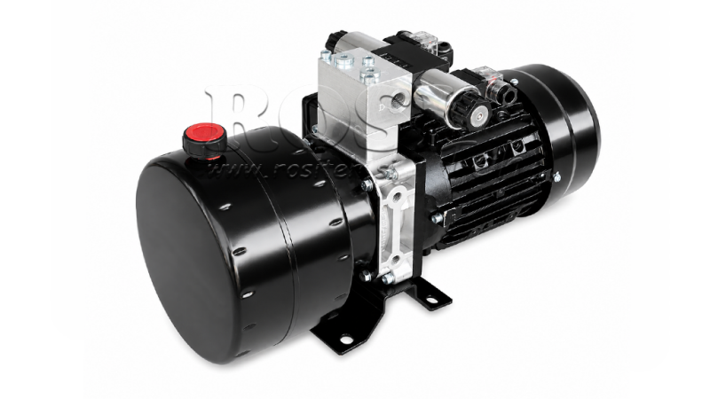 MINI HYDRAULIKAGGREGAT 230V AC (0,75 kW) - 3,7 cc - 5,2 lit/min - tank 4 lit