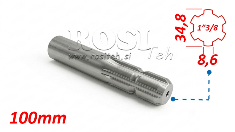 P.T.O. ADAPTER 13/8 L=100