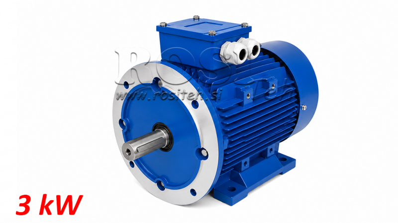 3KW-ELEKTRISK MOTOR MS100L2-4_1420RPM 3FAS BEN+FLANGE-B3B5