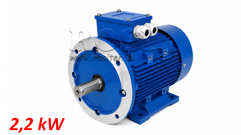 2,2kW-ELEKTROMOTOR MS100L1-4_1420umd 3Phas Beine+Flansch-B3B5