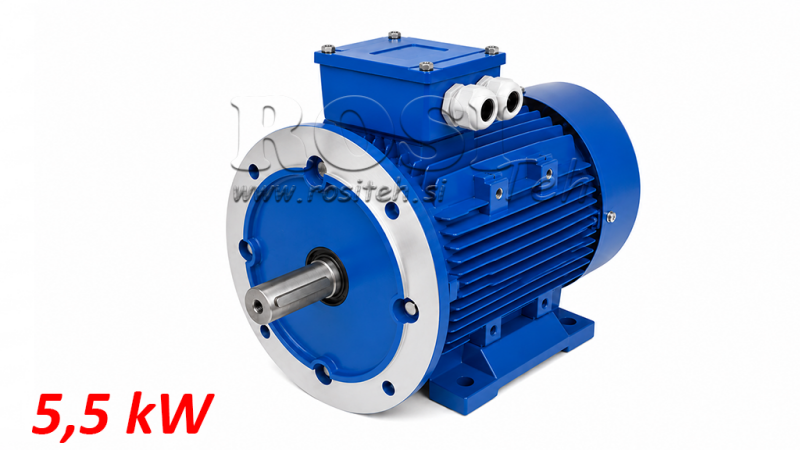 5.5KW-ELEKTRISK MOTOR MS132S-4_1450RPM 3FAS BEN+FLANGE-B3B5