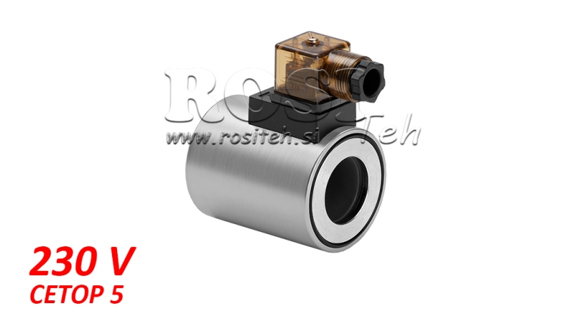 ELEKTROMAGNETILINE KEERIS 230V AC KLAPI CETOP 5 - Φ 31.4MM-75MM 37W IP65
