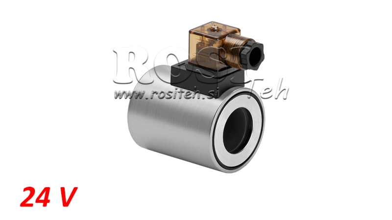 ELEKTROMAGNETISK SPOLE 24V DC TIL VENTIL CETOP 5 - Φ 31.4MM-75MM 37W IP65