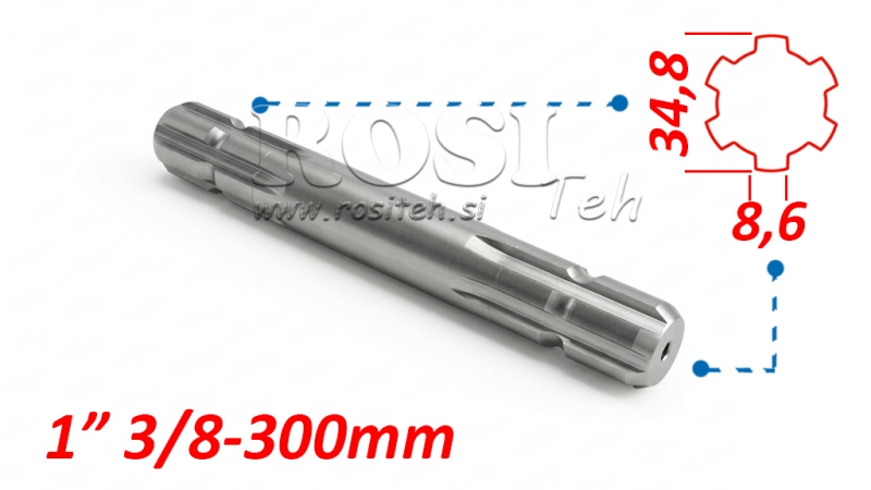 P.T.O. ADAPTER 13/8 KAHEPOOLNE L=300