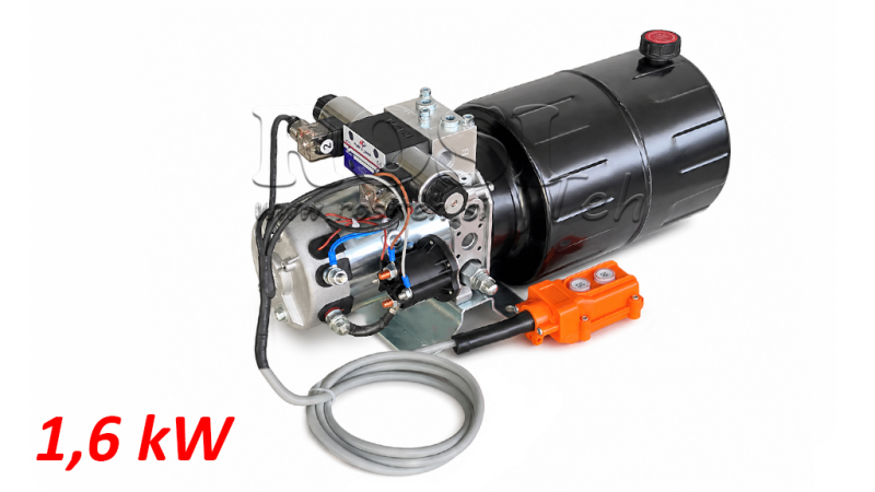 MINI HÜDRAULILINE JÕUÜKSUS 12V DC - 1.6kW = 2.1cc - 8 lit - kahe suunaga seade (metall)