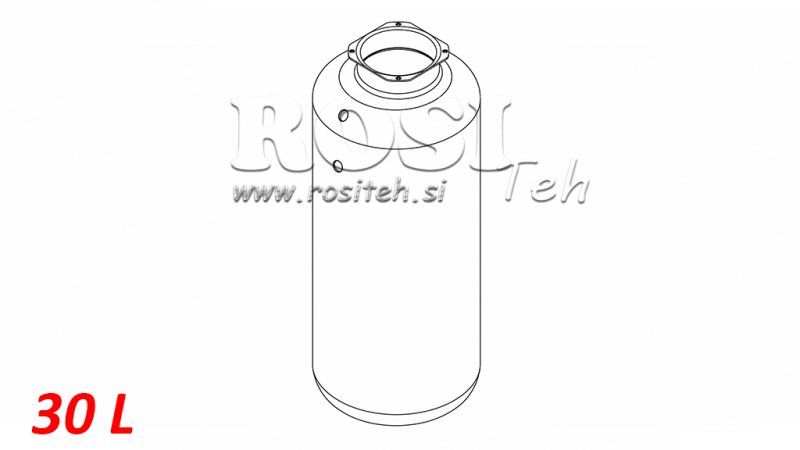 NÁDRŽ KOVOVÝ ROLL PP 30 LITER HORZONTAL-VERTICAL