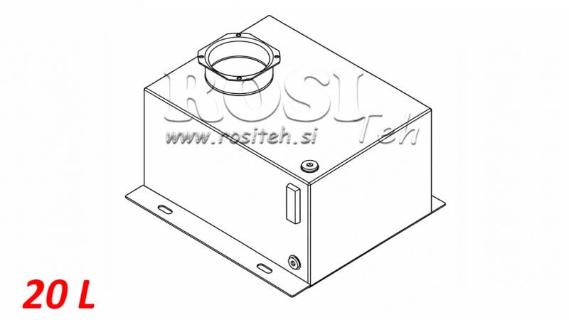 NÁDRŽ KOVOVÝ BOX PP 20 LITER HORZONTAL-VERTICAL