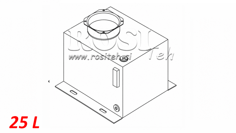 NÁDRŽ KOVOVÝ BOX PP 25 LITER HORZONTAL-VERTICAL