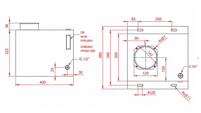 NÁDRŽ KOVOVÝ BOX PP 25 LITER HORZONTAL-VERTICAL