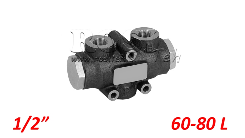 HYDRAULISK DISTRIBUTIONSVENTIL FLÖDE V01007 60 - 80 LIT - 1/2 - 250 BAR (MAX.300 BAR) V-EQ50