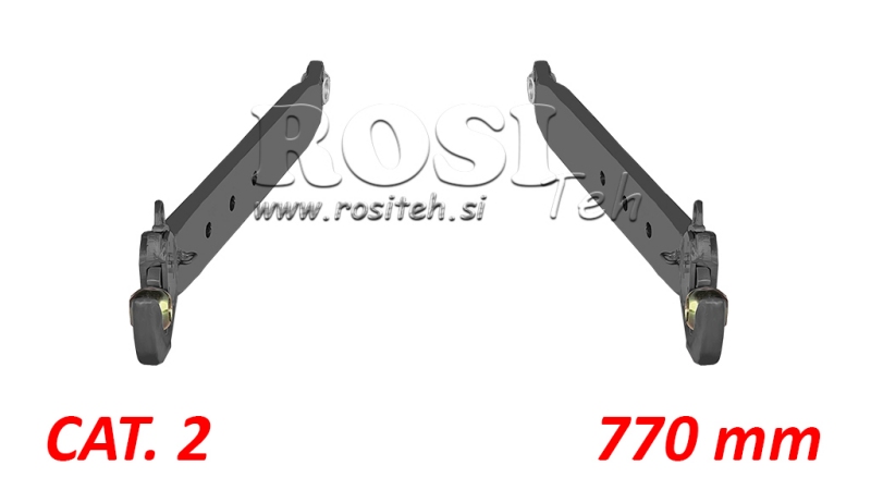 NEDRE LYFTARMAR FÖR TREPUNKTSFÄSTE CAT. 2 - 70x20 mm - 770 mm (75 HP)