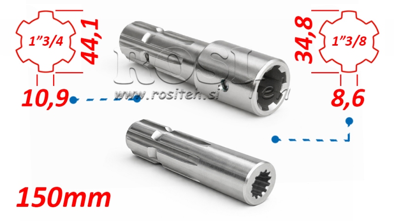 P.T.O. ADAPTER 1''3/4 to 1''3/8