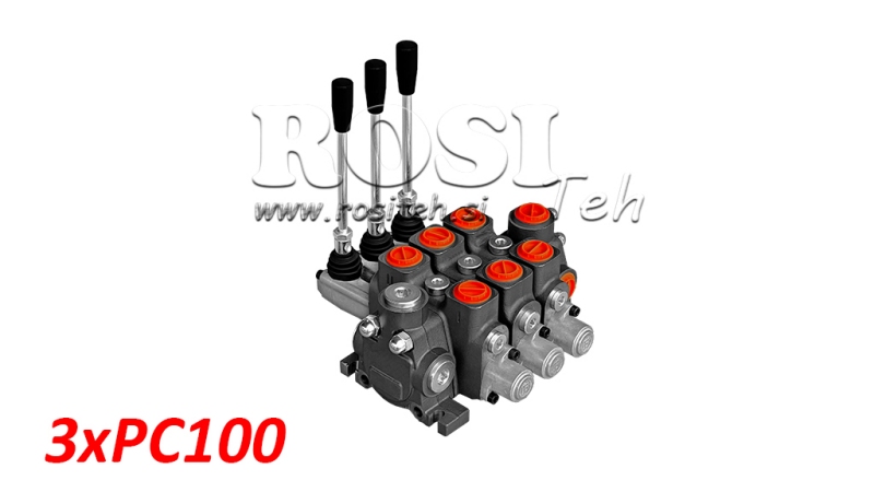 MANUELL HYDRAULISK VENTIL SEKTION 3xPC100