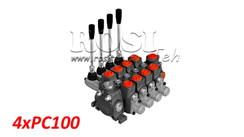 MANUELL HYDRAULISK VENTIL SEKTION 4xPC100