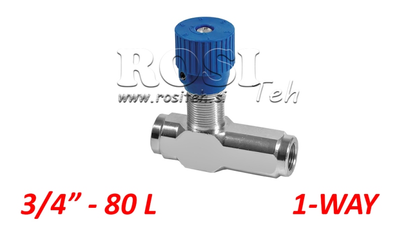 FLOW REGULATOR VRFU - DAMPING NON-RETURN VALVE 3/4 UNIDIRECTIONAL - 80LIT
