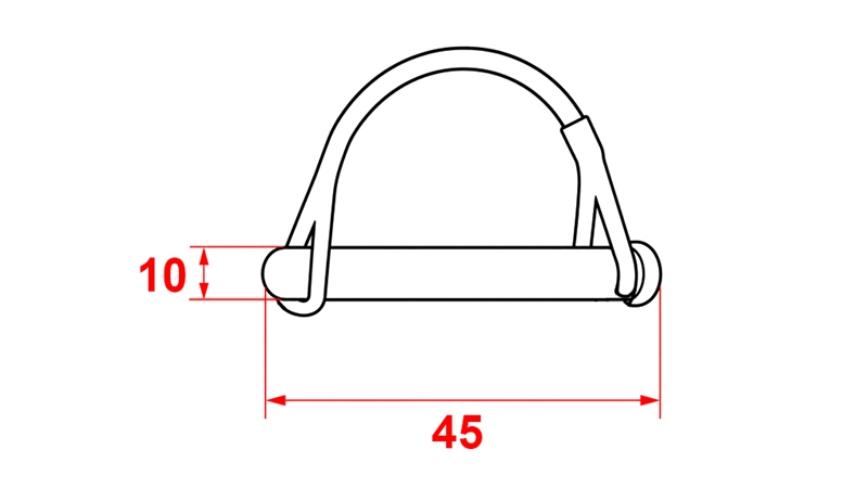 KOMPLET VAROVALNIH SPON POLKROŽNA fi 10/45 mm (5kom)