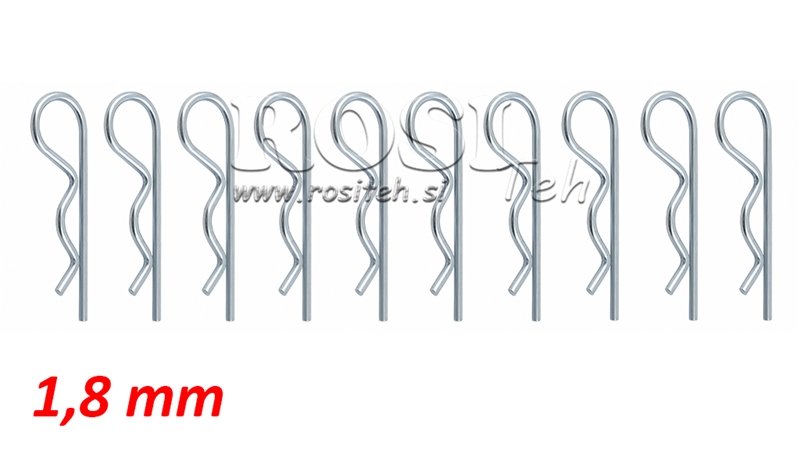 SORTIMENT LÅSSPRINTAR Φ 1.8 MM (10ST)