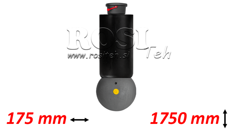 TELESKOPCYLINDER - MEILLER KIPPER - 5 STEG 175 mm 15 ton - SLAGLÄNGD 1750 mm