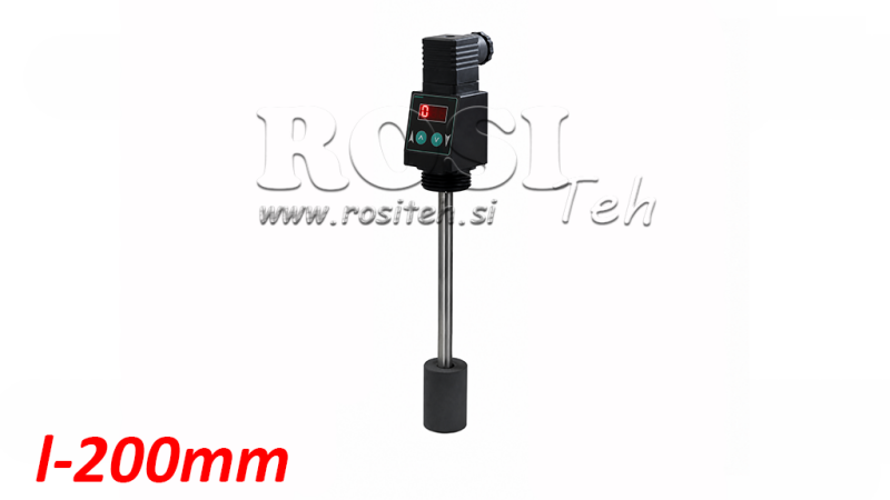 ELEKTROMAGNETICKÝ MERAČ HLADINY l-200mm