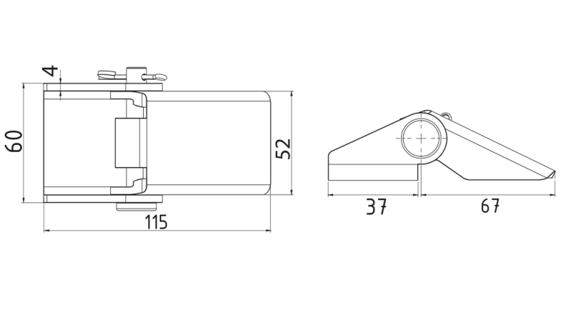 SIDOPANEL HÄNGSEL TILL TRAILER - LITEN