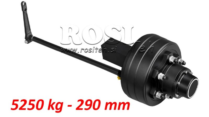 HALVAXEL MED BROMSAR - 5250 kg (6 SKRUVAR) - 290 mm