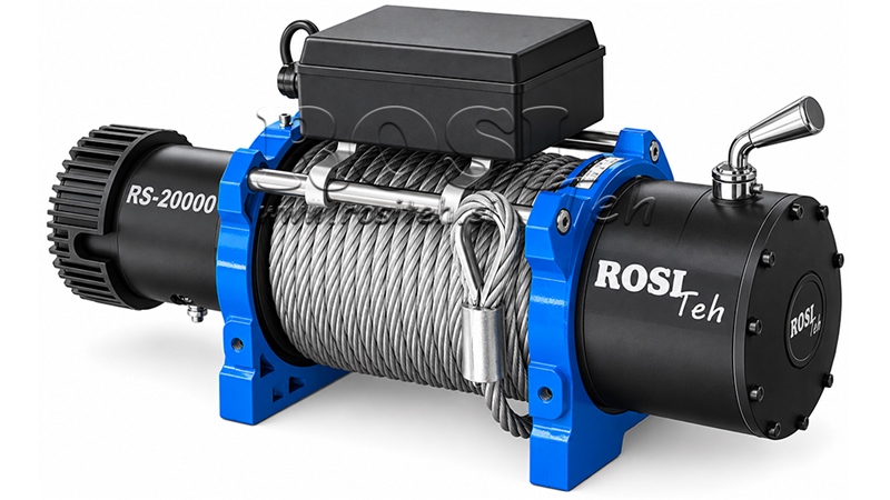 24 V ELEKTRISK VINSCH RS-20000 - 9100 KG - STÅLVAJER - ECO