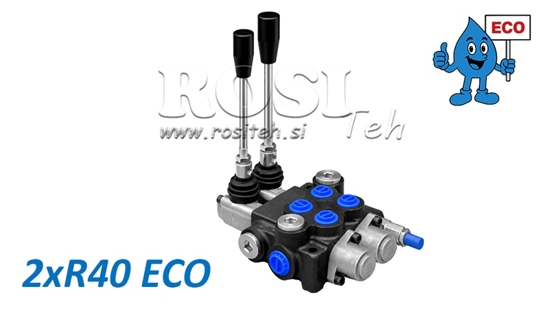 HIDRAVLIČNI ROČNI VENTIL – RAZVODNIK 2-SEKCIJSKI 2xR40 ECO
