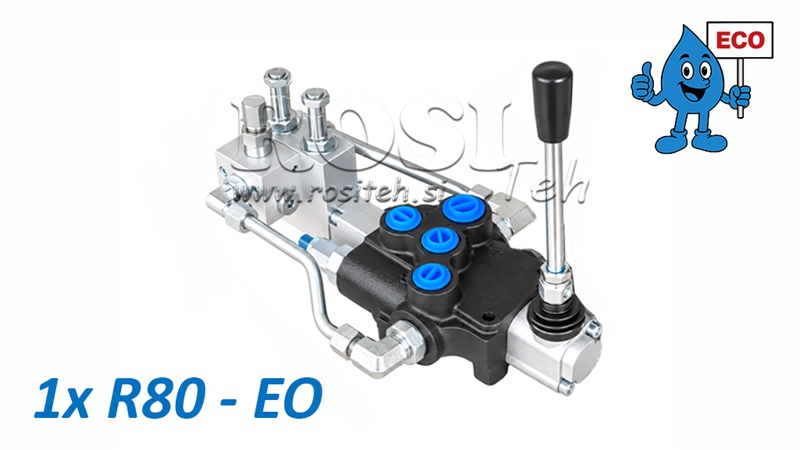 HYDRAULISK ELEKTRO-MANUELL VENTIL (UTAN SPOLAR) – 1-SEKTIONS RIKTNINGSVENTIL 1xR80-EO ECO