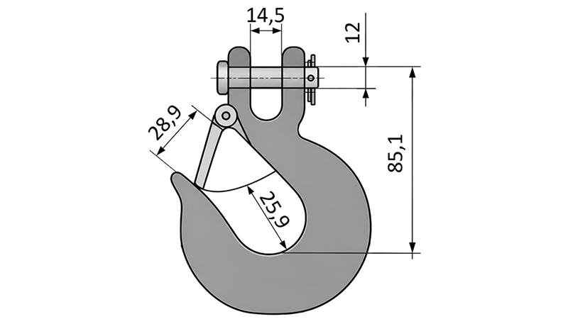 KROK MED SÄKERHETSSPÄRR - 3000 KG