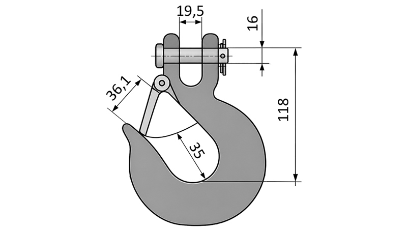 KROK MED SÄKERHETSSPÄRR - 5000 KG