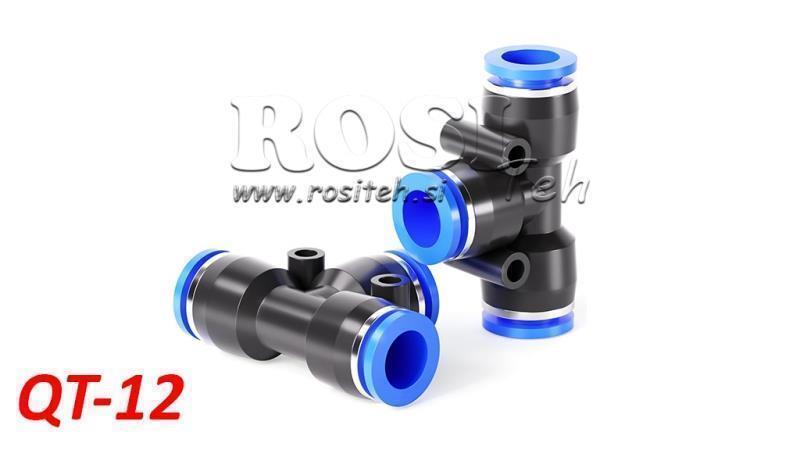 PNEUMATISK PLUGG T ANSLUTNING TPA UTAN GÄNGA QT-12