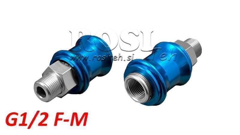 PNEVMATSKI ROČNI DRSNI VENTIL 3/2 PRRS G1/2 F-M