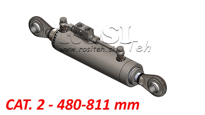 TELESKOPISK HYDRAULISK TOPPSTÅNG - STANDARD - CAT. 2 (45-95 HP) - 480-811 mm (25,4/25,4 mm)