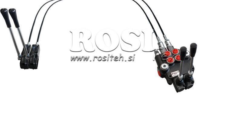 JOYSTICK DVOJNA ROČICA 2 met. HIDRAVLIČNI VENTIL 2xP40 lit.